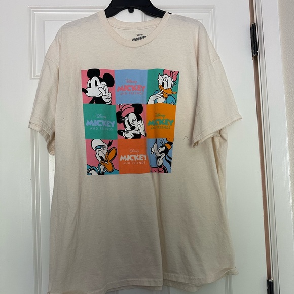 Disney Cream Oversized Mickey and Friends Tee - Picture 1 of 3